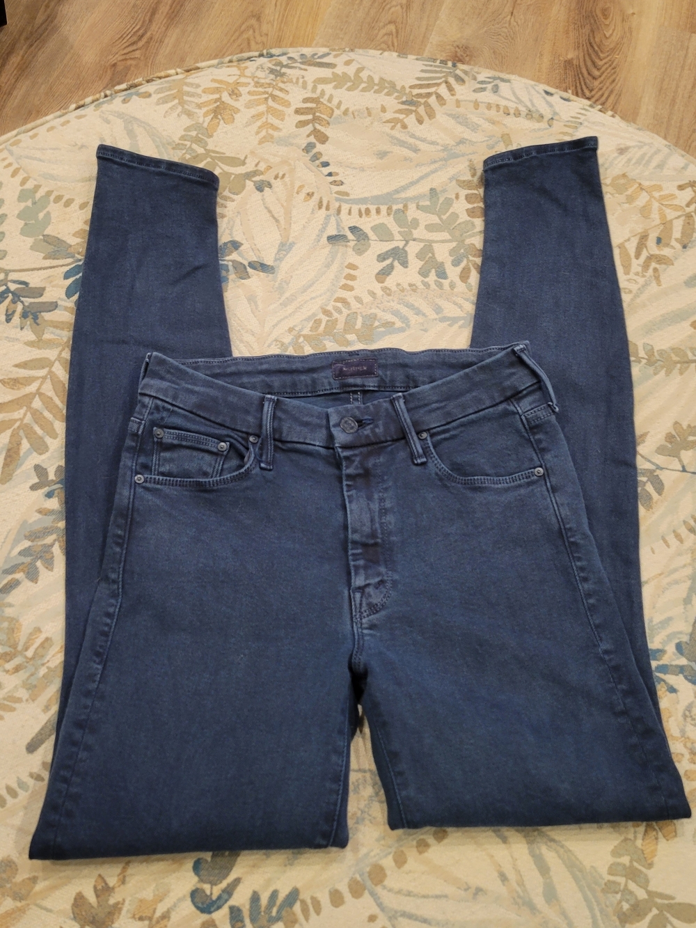 MOTHER (The Looker) Navy Skinny Stretch Jeans